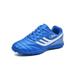 Difumos Unisex Lace Up Sport Sneakers Boys Comfort Long Nail Soccer Cleats Mens Breathable Short Nail Football Shoes Blue Broken 12c