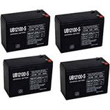 Universal Power Group Schwinn S500 12V 10AH Wide UB12100-S SLA Battery - 4 Pack