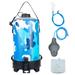 AFISHTOUR 12L Portable Camping Shower Bag with Foot Pump and Shower Head Hose for Camping Hiking Backpacking