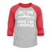 Shop4Ever Men s Just One More Car I Promise Raglan Baseball Shirt XXX-Large Heather Grey/Red