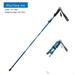 Portable Alpenstock Anti-shock 5-Section Trekking Walking Hiking Sticks Poles Quick Lock Adjustable Blue
