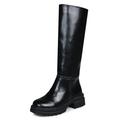 Womenâ€™s Knee High Boots Wide Fit Low Heel Waterproof Snow Rain Classic Boots Rock Punk Mid Calf Boots Motorcycle Combat Boots Cowgirl Cowboy Boots Sale Clearance US Size 4 5 6 7 8 9