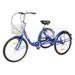 PEXMOR Adult Trike 7 Speed 24/26 Inch Tricycle for Adult Three-Wheeled Cruiser Bike w/ Folding Front & Rear Basket Adjustable Height Seat for Recreation Shopping Men s Women s Bike