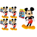 JA-RU Mickey Mouse Stuffers (4 Pack) Disney Squish Ums Toys Mickey Mouse Clubhouse Party Supplies Party Favors for Kids | W-A-6900-4