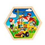 Children Wooden Puzzle 50 Pieces Educational Cartoon Puzzle Game Kids Toys