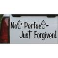 Not Perfect Just Forgiven Car or Truck Window Laptop Decal Sticker Matte Black 7in X 3.1in