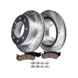 Rear Brake Pad and Rotor Kit - Compatible with 2000 - 2006 2008 - 2013 Chevy Suburban 2500 2001 2002 2003 2004 2005 2009 2010 2011 2012