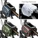 Cheers.US Bike Frame Bag Waterproof Waterproof Bicycle Top Tube Bag Reflective Bike Phone Holder Bag with Touch Screen Mobile Phone Sack Cycling Storage Pouch Bike Front Beam Bag