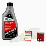 Factory Racing Parts SAE 10W-40 Full Synthetic 1 Quart Oil Change Kit compatible with Suzuki DR200S RV200 â€“ Includes 1 Quarts of Oil 1 Filter 1 Crush Washer 1 Funnel 1 Oil Change Reminder Sticker