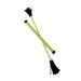 Z-Stix Professional Juggling Flower Sticks-Devil Sticks and 2 Hand Sticks High Quality Beginner Friendly - Neon Series (King Neon Yellow)