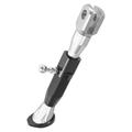 Universal Adjustable Motorcycle Scooter Kickstand Side Support Stand Set CNC Aluminum Alloy Silver Tone Black