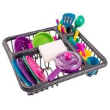 NUOLUX 27pcs Kitchen Toys Set Mini Kitchenware Tableware Utensils Pots Stove Cooking Food Fun Cookware for Kids