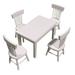 5Pcs/Set 1/12 Dollhouse Mini Furniture Dining Table Chair Set Toy Model Decor