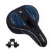 TANGNADE Comfortable Light Breathable Bike Elastic Silicone Soft Seat With Tail Thicken Bike accessories Led Bike Lights Blue