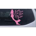 Let The Sea Set You Free Mermaid Car or Truck Window Laptop Decal Sticker Pink 6in X 5.4in