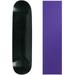 skateboard deck blank stained black 7.63 purple grip