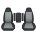 T116-Designcovers Fits 1999-2001 Ford F-150-250-350 Velour Truck Seat Covers w 2 Armrest Covers (One per Seat + Center):Black & Silver