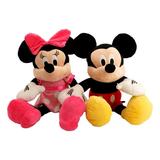 Mickey and Minnie Mouse Pillow Buddies (17 in) Disney Baby Soft Plush Polyester Microfiber Cuddle Buddy