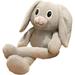 Sutowe 100cm Plush Stuffed Bunny Toy Stretchable Ear and Leg Rabbit Shape Plush Toy Stuffed Animal Plush Toy Soft Stuffed Toy Dolls for Babies Toddlers Kids Birthday Gifts Gray