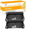 Toner H-Party Compatible Drum Unit Replacement for Brother DR-620 HL-5240 5250DN 5280DW 5340DRT 5350DN 5370DWT MFC-8460N 8670DN 8860DN 8680DN 8690DW 8880DN DCP-8080DN 8065DN 8085DN (Black 2-Pack)