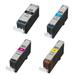 PrinterDash Compatible Replacement for Canon PIXMA iP-3600/4700/MP-560/640/860/990 Inkjet Combo Pack (BK/C/M/Y) (PGI-220/CLI-221) (2945B011)