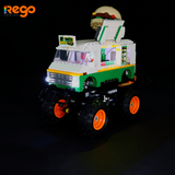 REGO DESIGN LED Creative Lighting Building Kit Set for 31104 Monster Burger Truck - Lego Creator Light Building Set Compatible with Legos Building Blocks Model (Lego Set not Included Only Light)