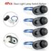 4pcs Universal Auto Car Vehicle Interior Door Courtesy Light Lamp Switch Button Parts Kit Black