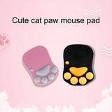 Grofry Cute Cat Paw Mouse Pad Silicone 3D Non-slip Mice Mat for Computers Silver Gray