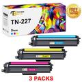 Toner Bank 3-Pack Compatible Toner Cartridge for Brother TN-227 HL-L3210CW L3230CDW L3710CDW L3270CDW DPC-L3550CDW MFC-L3710CW L3750CDW L3770CDW Printer Ink (Cyan Magenta Yellow)