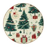 Christmas Tree 6PCS Round Coasters Microfiber Leather 11x11 cm/4.3x4.3 in - Set of 6 Drink Coasters for Home and Bar Use - & Easy to Clean Beverage Coasters Pack