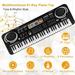 Electronic Keyboard Piano 61 Keys Portable Piano Keyboard Power Supply Digital Music Piano Keyboard Early Education Music Instrument for Beginners & Kids