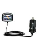 Gomadic Intelligent Compact Car / Auto DC Charger suitable for the Garmin Zumo 550 - 2A / 10W power at half the size. Uses Gomadic TipExchange Technol
