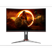 AOC 27 Curved Frameless Ultra-Fast Gaming Monitor FHD 1080p 0.5ms 240Hz FreeSync HDMI/DP/VGA Height Adjustable 3-Year Zero Dead Pixel Guarantee Black 27 FHD Curved (C27G2Z)