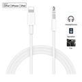 Aux Cord for iPhone 3.5mm Aux Cable for Car Compatible with iPhone 13 12 11 XS XR X 8 7 6 iPad iPod for Car Home Stereo Speaker Headphone Support All iOS Version - 3.3ft (White)