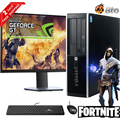 Gaming HP 6300 SFF Computer Core i5 16GB Ram 1TB HDD 120GB SSD NVIDIA GT 1030 New 24 LCD Keyboard and Mouse Wi-Fi Win10 Home Desktop PC (Refurbished)