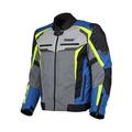 Cortech Hype-Flo Mens Textile Motorcycle Jacket Blue/Gray/Hi-Viz MD