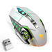 Rechargeable Wireless Bluetooth Mouse Multi-Device (Tri-Mode:BT 5.0/4.0+2.4Ghz) with 3 DPI Options Ergonomic Optical Portable Silent Mouse for alcatel Pixi 3 (7) White Green