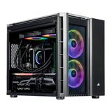 Velztorm Vitrux SFF Gaming PC Desktop (Intel i9-12900K 16-Core Radeon RX 6800 XT 16GB DDR5 4800MHz RAM 1TB PCIe SSD + 1TB HDD (3.5) Wifi 6 240mm AIO RGB Fans 850W PSU Win 11P) VELZ0059