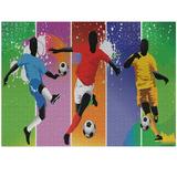Ambesonne Soccer Jigsaw Puzzle Football Soccer Modern Heirloom-Quality Fun Activity for Family Durable Cardboard 1000 pcs Multicolor