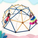 10 Foot Large Outdoor Dome Climber Kid Climbing Dome Climber Tower Play Center for Kids Blue and Yellow