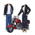 E-TING Leather Coat Suit Cool Motorcycle Style Couple Clothes for 11.5â€³ Girl Dolls and 12â€³ Boy Doll
