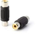 RCA Adapter Female to Female Coupler Extender Barrel - Audio Video RCA Connectors for Audio Video S/PDIF Subwoofer Phono Composite Component and More - 4 Pack
