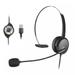 Carevas OY131 Single Ear Headset USB Headphones Head-mounted Computer Headphone for RightLeft Ear Call Center Headsets with in-Cord Control