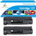 True Image 137 Toner Cartridge 2-Pack Compatible for Canon 137 9435B001 CRG-137 for Canon imageCLASS MF211 MF212w MF216n MF217w MF229dw MF247dw MF244dw D570 Satera MF224dw Printer Ink (Black)