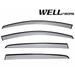 WellVisors Side Window Wind Deflector Visors - VW Volkswagen Golf GTI MK6 Hatchback 2010 2011 2012 2013 2014 with Black Trim