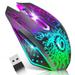 VersionTECH. Wireless Gaming Mouse with RGB Colorful LED Lights Silent Click 2.4G USB Nano Receiver 3 Level DPI for PC