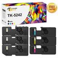 Toner Bank Compatible Toner for Kyocera TK-5242 1T02R70US0 TK-5242K ECOSYS M5526cdn M5526cdw M5026cdn M5026cdw (Black Cyan Magenta Yellow 6 Pack)