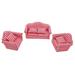 Realyc 1/12 Doll House Mini Floral Single Double Sofa Cushions Set Living Room Decor