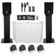 DJ Package w/10 Speakers+Bluetooth Mixer+Mics+Tripod+Totem Stands+Facade+Lights