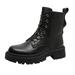 KBKYBUYZ Women s Boots British Style Autumn And Winter Thick-soled Short Boots Female Side Zipper Motorcycle Boots